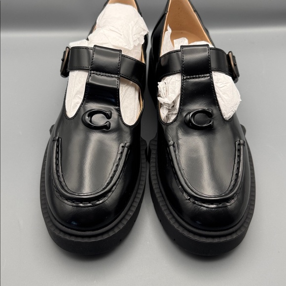 COACH Women's Liv Leather Mary Jane Flats - Picture 2 of 5